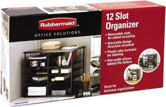 Rubbermaid - Black Document Organizer - Wood, MDF, Laminate - Apex Tool & Supply