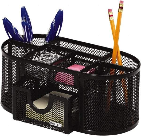 Rolodex - Black Desk Top Organizer - Mesh Metal - Apex Tool & Supply