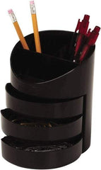 Rubbermaid - Black Desk Top Organizer - Plastic - Apex Tool & Supply