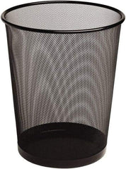 Rubbermaid - 2 Gal Black Round Trash Can - Metal, 14-3/16" High x 11.69" Long x 11.69" Wide - Apex Tool & Supply