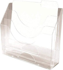 Rolodex - 13.44" Wide x 11-1/2" High x 3.8" Deep Plastic Document Organizer - 3 Compartments, Clear, 13" Wide x 3" High Compartment - Apex Tool & Supply