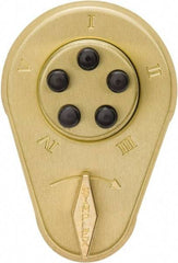 Kaba Access - 1-3/4 to 2-1/8" Door Thickness, Bright Brass Finish, Mechanical Deadbolt - Nonhanded Handling, Combination Override, Keyless Cylinder - Apex Tool & Supply