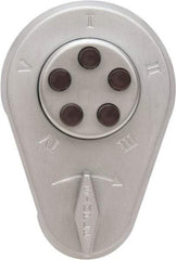 Kaba Access - 1-3/4 to 2-1/8" Door Thickness, Bright Brass Finish, Push Button Deadbolt - Nonhanded Handling, Combination Override, Keyless Cylinder - Apex Tool & Supply