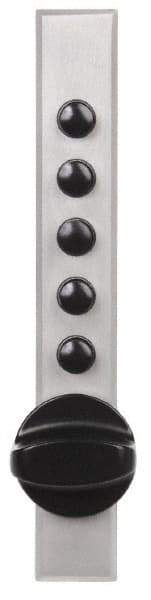 Kaba Access - 3/4" Body Diam, 20 GA. Metal Deck" Max Thickness, Push Lock - Screw Fastening Style, Satin Chrome Coated - Apex Tool & Supply