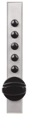 Kaba Access - 3/4" Body Diam, 20 GA. Metal Deck" Max Thickness, Push Lock - Screw Fastening Style, Satin Chrome Coated - Apex Tool & Supply