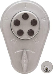 Kaba Access - 1-3/8 to 1-1/2" Door Thickness, Zamak Finish, Push Button Deadbolt - Key Override - Apex Tool & Supply