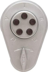 Kaba Access - 1-3/8 to 1-1/2" Door Thickness, Zamak Finish, Push Button Deadbolt - Apex Tool & Supply