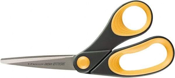 Ability One - 4" LOC, 8" OAL Titanium Scissors - Ambidextrous, Straight Handle, For Sticky Residues - Apex Tool & Supply
