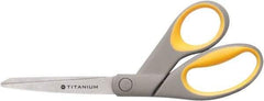 Ability One - 4" LOC, 8" OAL Titanium Scissors - Ambidextrous, Offset Handle, For Sticky Residues - Apex Tool & Supply