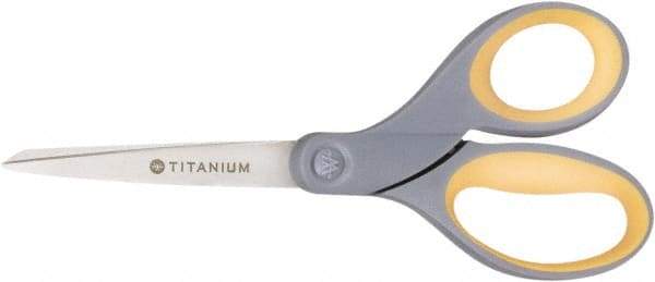 Ability One - 4" LOC, 7" OAL Titanium Scissors - Ambidextrous, Straight Handle, For Sticky Residues - Apex Tool & Supply