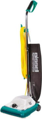 Bissell - Single Motor Upright Vacuum Cleaner - 12" Cleaning Width, 7.25" Amps, Fatigue-Fighting Hand Grip, Green & Black - Apex Tool & Supply