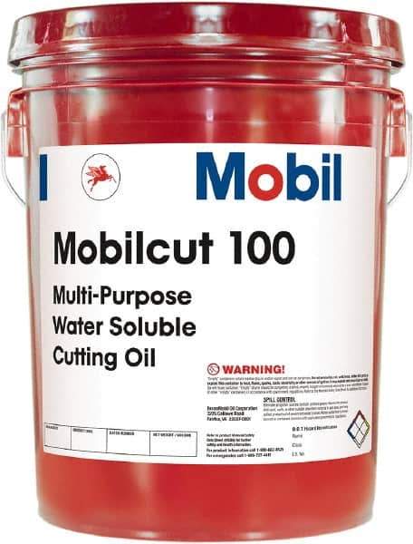 Mobil - Mobilcut, 5 Gal Pail Cutting Fluid - Water Soluble - Apex Tool & Supply