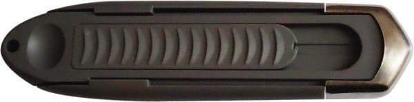 ICT - Retractable Utility Knife - 1" Stainless Steel Blade, Gray ABS Plastic/Stainless Steel Handle, 1 Blade Included - Apex Tool & Supply