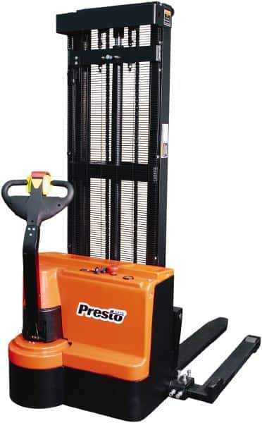 Presto Lifts - 2,200 Lb Capacity, 125" Lift Height, Battery Operated Power Stocker Lift - Apex Tool & Supply