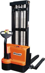 Presto Lifts - 2,200 Lb Capacity, 125" Lift Height, Battery Operated Power Stocker Lift - Apex Tool & Supply