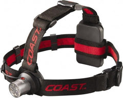 Coast Cutlery - White, Red LED Bulb, 145 Lumens, Hands-free Flashlight - Black, Red Plastic Body, 3 AAA Batteries Included - Apex Tool & Supply