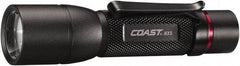 Coast Cutlery - White LED Bulb, 130 Lumens, Industrial/Tactical Flashlight - Black Aluminum Body, 1 AA Battery Included - Apex Tool & Supply