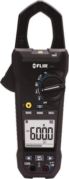 FLIR - CM83, CAT IV, Digital True RMS Wireless Clamp Meter with 1.45" Clamp On Jaws - 1000 VAC/VDC, 600 AC/DC Amps, Measures Voltage, Capacitance, Current, Frequency, Resistance - Apex Tool & Supply
