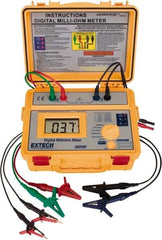 Extech - Digital LCD Display, 0.002 Megohm Electrical Insulation Resistance Tester & Megohmmeter - Powered by AA Battery - Apex Tool & Supply