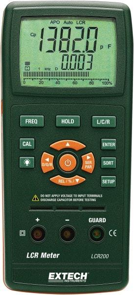 Extech - LCR200, Digital Passive Component LCR Multimeter - 200 mOhm, Measures Capacitance, Resistance - Apex Tool & Supply