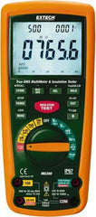 Extech - Digital LCD Display, 4,000 Megohm Electrical Insulation Resistance Tester & Megohmmeter - 1,000 VAC/VDC Max Test Voltage, Powered by 1.5V AA Battery - Apex Tool & Supply