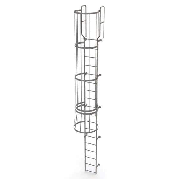 TRI-ARC - Rolling & Wall Mounted Ladders & Platforms Type: Fixed Ladder Style: Safety Cage - Apex Tool & Supply