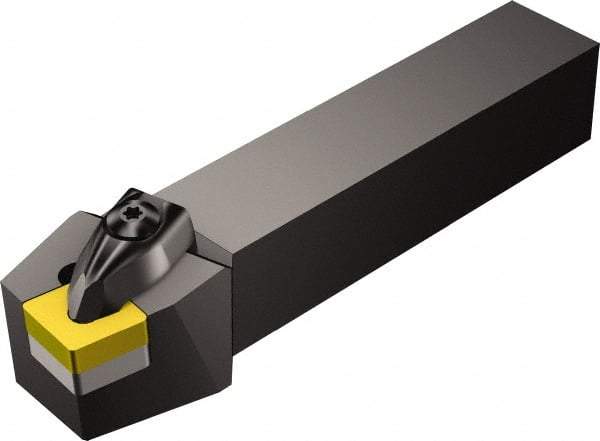 Sandvik Coromant - DCRN, Left Hand Cut, 15° Lead Angle, 1" Shank Height x 1" Shank Width, Negative Rake Indexable Turning Toolholder - 6" OAL, CNMG 12 04 08 Insert Compatibility, Series T-Max P - Apex Tool & Supply