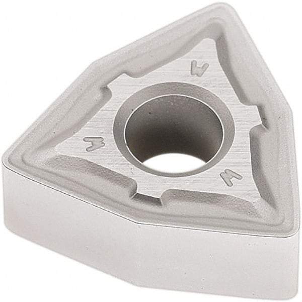 Seco - WNMG332 W-M3 Grade TP2501 Carbide Turning Insert - Al2O3 Finish, 80° Trigon, 3/8" Inscr Circle, 3/16" Thick, 1/32" Corner Radius - Apex Tool & Supply