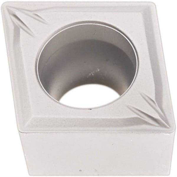 Seco - CCMT32.51 W-MF2 Grade TP1501 Carbide Turning Insert - Al2O3 Finish, 80° Diamond, 3/8" Inscr Circle, 5/32" Thick, 1/64" Corner Radius - Apex Tool & Supply