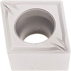 Seco - CCMT32.51 W-MF2 Grade TP1501 Carbide Turning Insert - Al2O3 Finish, 80° Diamond, 3/8" Inscr Circle, 5/32" Thick, 1/64" Corner Radius - Apex Tool & Supply