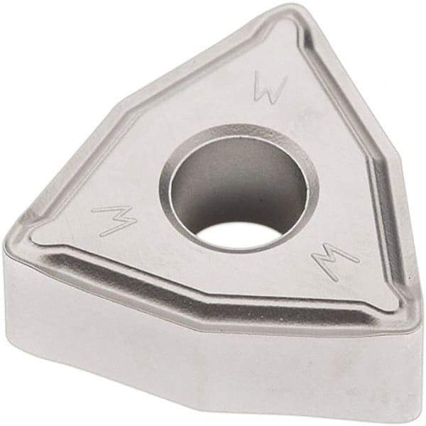 Seco - WNMG331 W-MF2 Grade TP2501 Carbide Turning Insert - Al2O3 Finish, 80° Trigon, 3/8" Inscr Circle, 3/16" Thick, 1/64" Corner Radius - Apex Tool & Supply