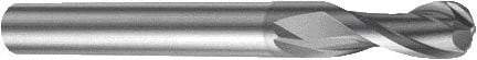 Sandvik Coromant - 16mm Diam, 32mm LOC, 2 Flute Solid Carbide Ball End Mill - 125mm OAL, 16mm Shank Diam, Ball Flute - Apex Tool & Supply