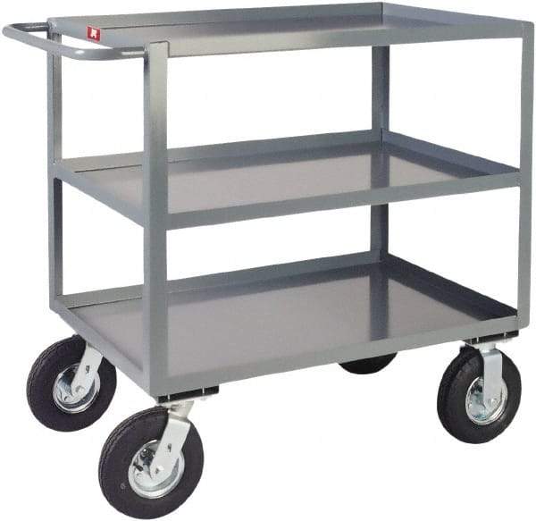 Jamco - 1,200 Lb Capacity, 30" Wide x 48" Long x 39" High Heavy Duty Service Cart - 3 Shelf, Steel - Apex Tool & Supply