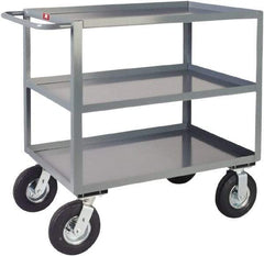 Jamco - 1,200 Lb Capacity, 30" Wide x 48" Long x 39" High Heavy Duty Service Cart - 3 Shelf, Steel - Apex Tool & Supply