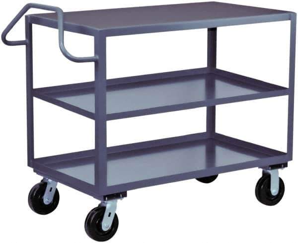 Jamco - 2,400 Lb Capacity, 24" Wide x 48" Long x 36" High Heavy Duty Service Cart - 3 Shelf, Steel - Apex Tool & Supply
