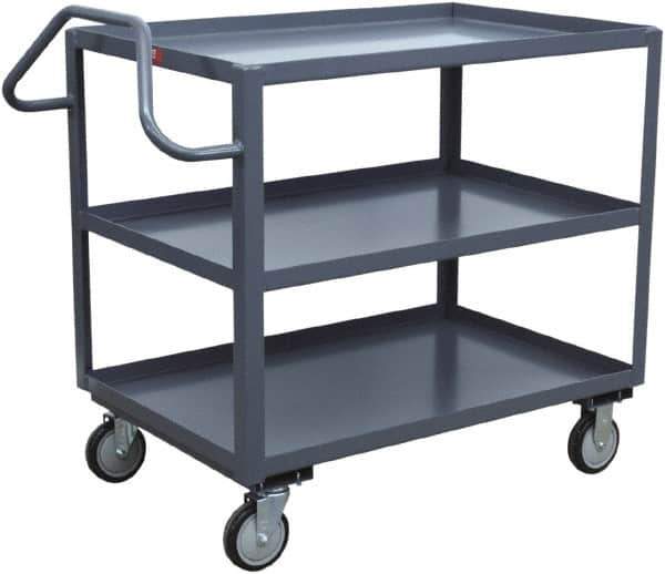 Jamco - 1,200 Lb Capacity, 24" Wide x 48" Long x 35" High Heavy Duty Service Cart - 3 Shelf, Steel - Apex Tool & Supply