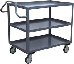 Jamco - 1,200 Lb Capacity, 24" Wide x 48" Long x 35" High Heavy Duty Service Cart - 3 Shelf, Steel - Apex Tool & Supply