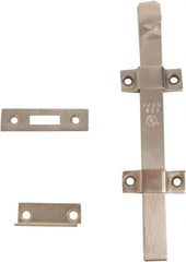 IVES - 8 Inch Long, 1 Inch Wide, Surface Bolt - Steel, Satin Chrome Finish - Apex Tool & Supply