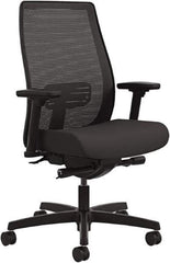 Hon - 46" High Mid Back Chair - 28" Wide x 29" Deep, Fabric Mesh Seat, Black - Apex Tool & Supply