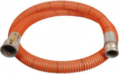 Alliance Hose & Rubber - -13 to 140°F, 4" Inside x 4-3/4" Outside Diam, PVC Liquid Suction & Discharge Hose - Clear & Orange, 25' Long, 29 Vacuum Rating, 75 psi Working - Apex Tool & Supply