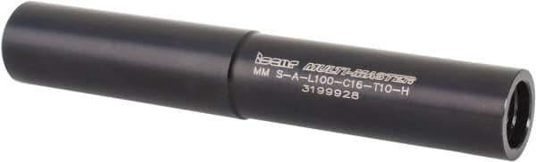 Iscar - Multimaster 16mm 90° Stepped Shank Milling Tip Insert Holder & Shank - 0.598" Neck Diam, T10 Neck Thread, 100mm OAL, Steel MM S-A Tool Holder - Apex Tool & Supply