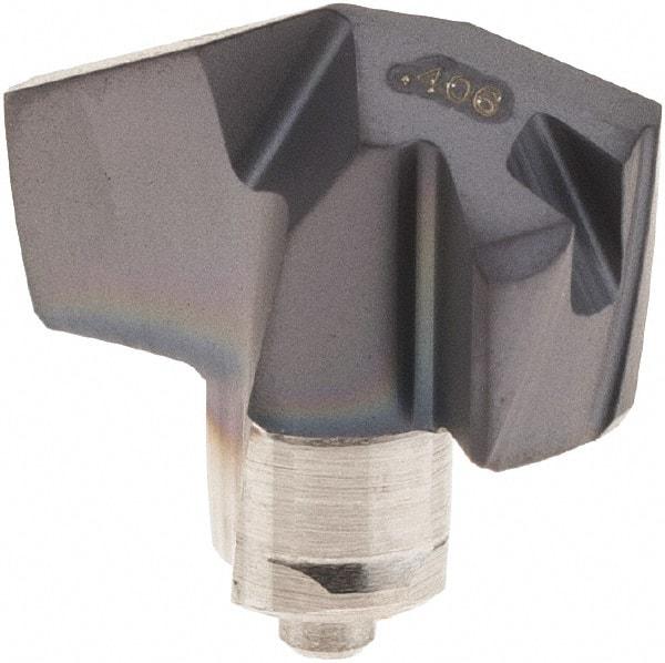 Iscar - Series ICP-2M, 0.406" Diam Grade IC908 140° Replaceable Drill Tip - Carbide, TiAlN Finish, 10 Seat Size, Through Coolant - Apex Tool & Supply