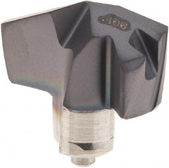Iscar - Series ICP-2M, 0.406" Diam Grade IC908 140° Replaceable Drill Tip - Carbide, TiAlN Finish, 10 Seat Size, Through Coolant - Apex Tool & Supply