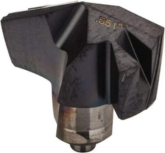 Iscar - Series ICP-2M, 0.551" Diam Grade IC908 140° Replaceable Drill Tip - Carbide, TiAlN Finish, 14 Seat Size, Through Coolant - Apex Tool & Supply
