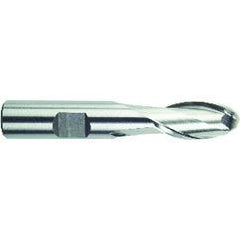 7/16" Dia. - 3-1/4" OAL - HSS-TiN - Ball Nose SE EM - 2 FL - Apex Tool & Supply