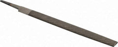 PFERD - 8" Long, Second Cut, Half Round American-Pattern File - Double Cut, 0.22" Overall Thickness, Tang - Apex Tool & Supply