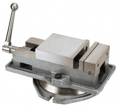 Interstate - 6" Jaw Width, 6" Jaw Opening Capacity, Horizontal Swivel Machine Vise - Manual Operation, 6,613 Lb Capacity, 1 Station, 19-1/8" Long x 6-7/32" High x 1-3/4" Deep, 1-1/2" Jaw Height - Apex Tool & Supply
