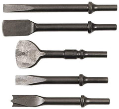 Chicago Pneumatic - 7" OAL, Scaling Chisel - Round Shank, Alloy Steel - Apex Tool & Supply