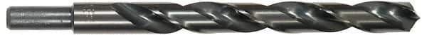 Cle-Line - 15/32" Drill, 118° Point, High Speed Steel Silver Deming & Reduced Shank Drill Bit - Bright Finish, 5-3/4" OAL, Straight Shank, 4-5/16" Flute Length, Right Hand Cut, Standard Point, Spiral Flute, Regular Spiral - Apex Tool & Supply