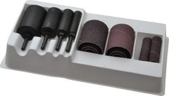 Made in USA - 12-Piece Spiral Band Kit - Includes 1/2 to 1-1/2" Diam & 2" Wide Band Drums in Coarse & Fine Grades - Apex Tool & Supply
